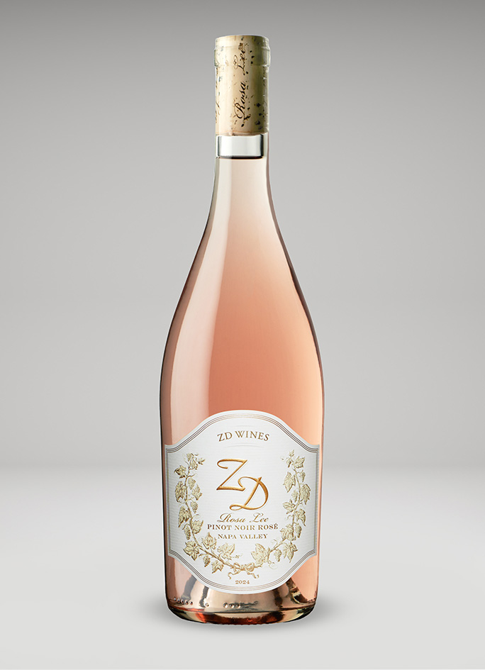A bottle of 2024 ZD Rosa Lee Pinot Noir Rosé, Napa Valley