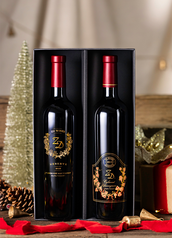 One bottle each of ZD 2015 and 2016 Reserve Cabernet Sauvignon